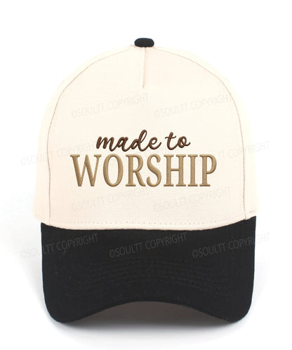 Made To Worship Embroidered Christian Trucker Hat