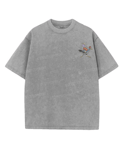 Off To Praise The Lord Double Sided Unisex Washed Christian T-shirt