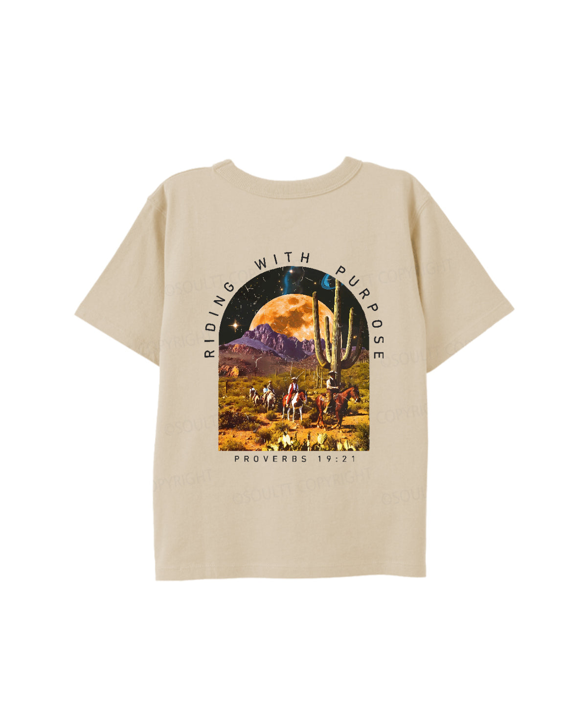 Kids Riding With Purpose Double Sided Cotton Christian T-shirt