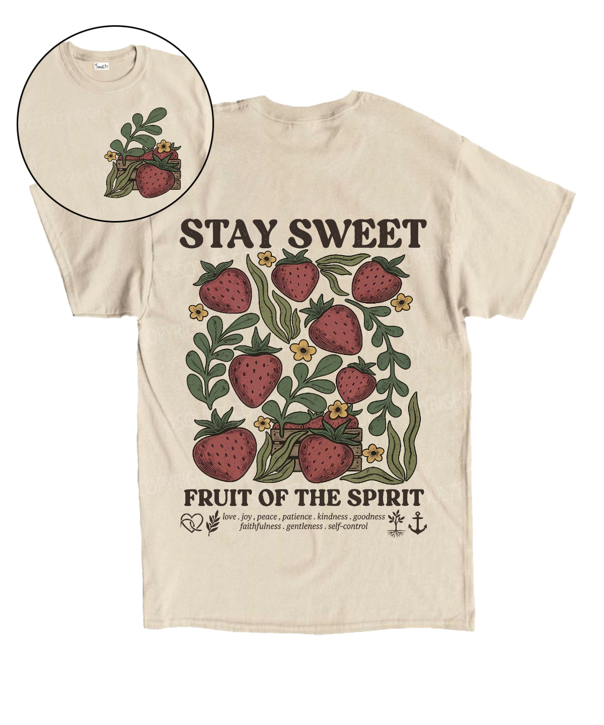 Fruit Of The Spirit Double Sided Unisex Cotton Christian T-Shirt