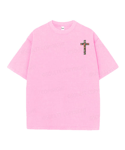 Blessed Is The Nation Whose God Is The Lord Double Sided Unisex Christian Washed T-Shirt & Shorts