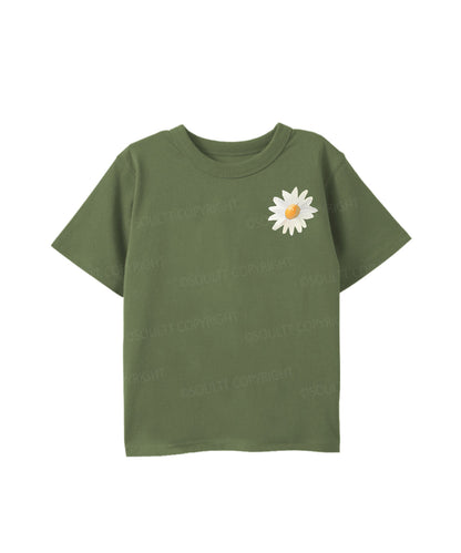 Kids Consider The Wildflowers Double Sided Cotton Christian T-shirt