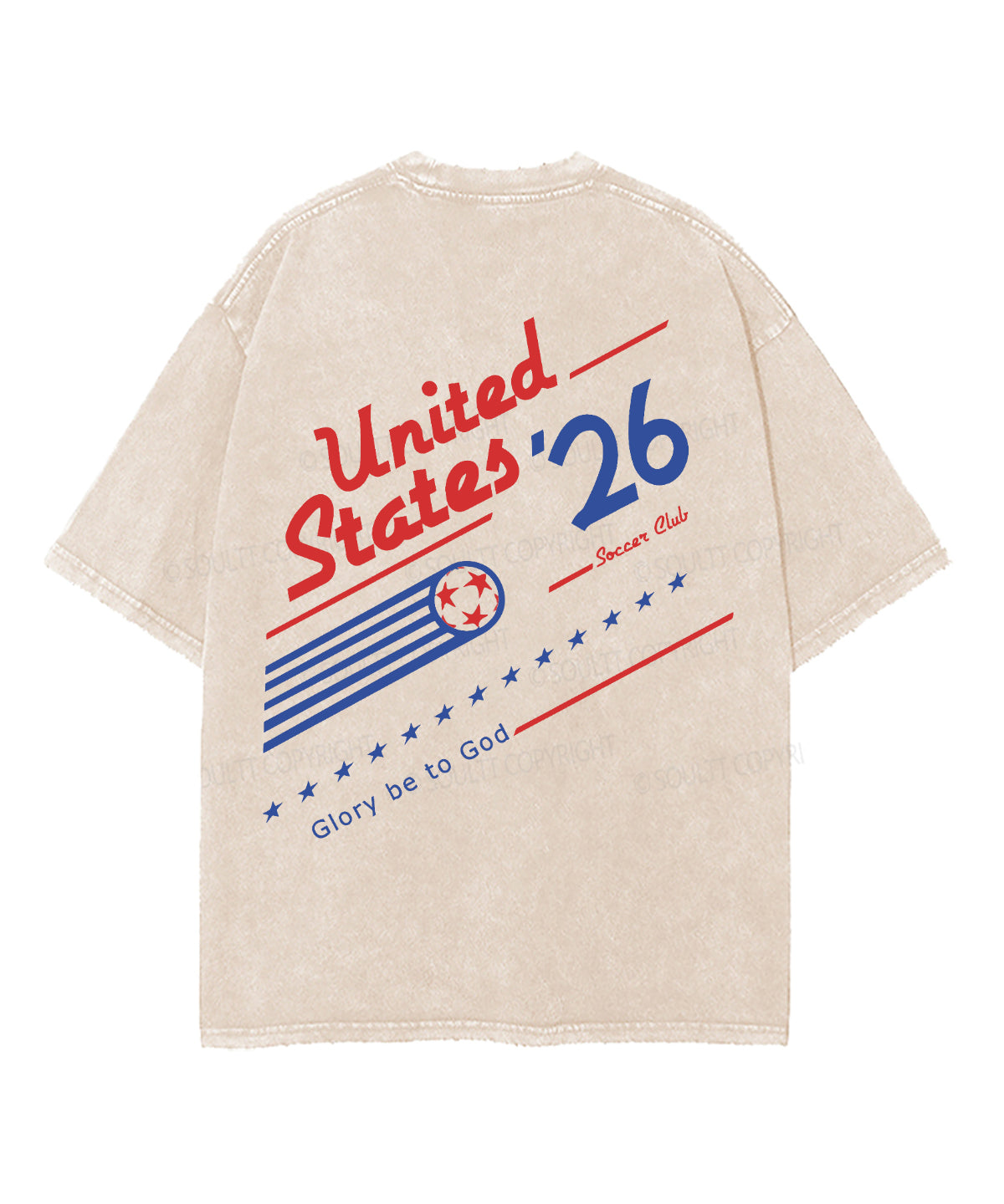 2026 World Cup Double Sided Unisex Washed Christian T-shirt