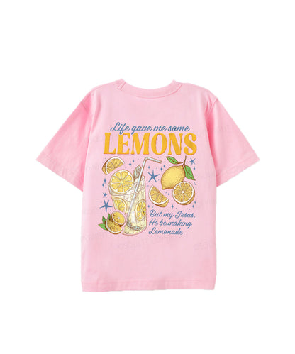 Kids Life Gave Me Some Lemons Double Sided Cotton Christian T-shirt