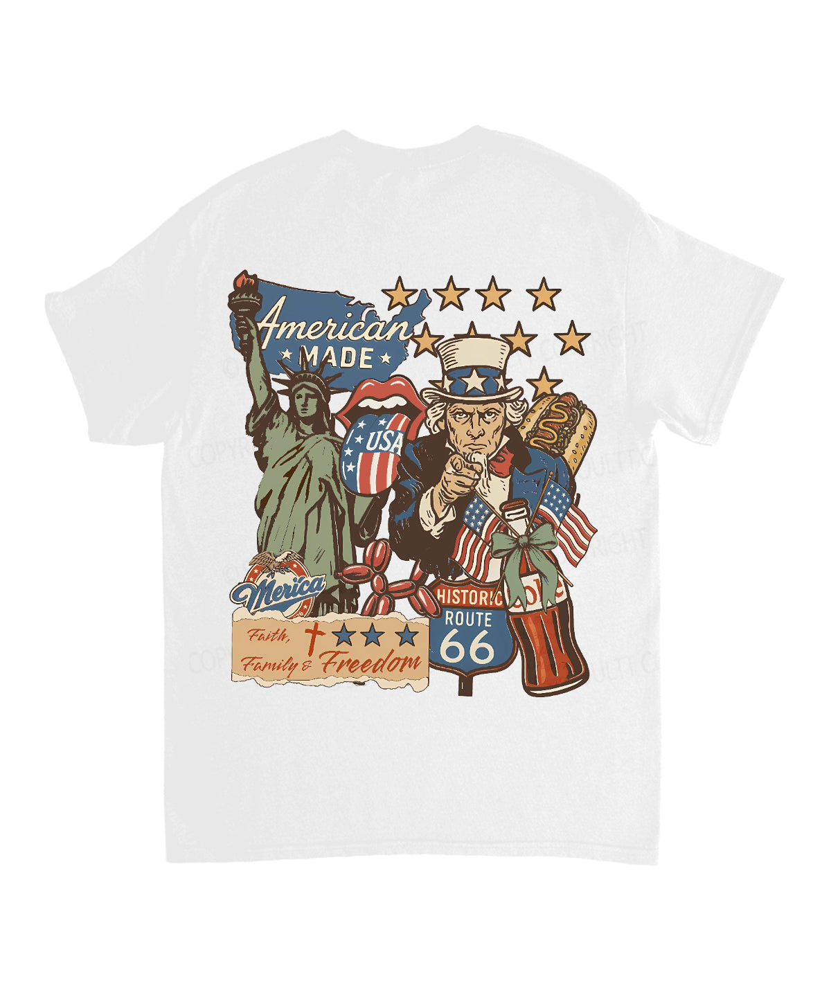 Faith, Family, Freedom Double Sided Unisex Cotton Christian T-Shirt