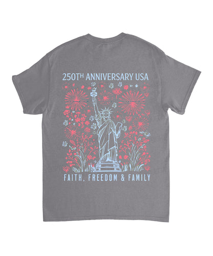250 Years America Anniversary Double Sided Unisex Cotton Christian T-Shirt