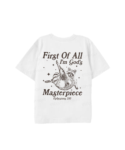 Kids First Of All I'm God's Double Sided Cotton Christian T-shirt