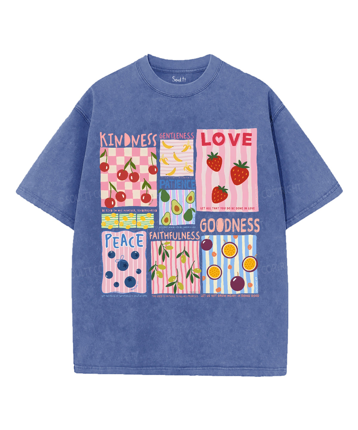 Fruit Of The Spirit Unisex Washed Christian T-shirt