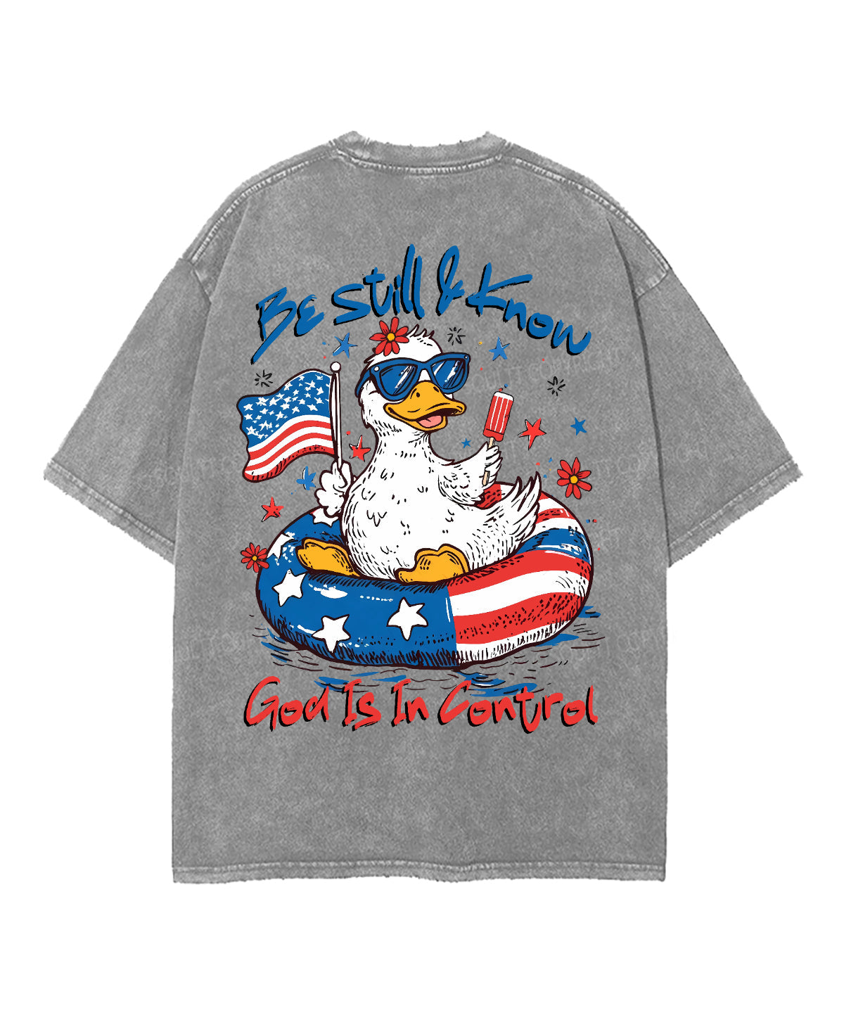 Be Still & Know Double Sided Unisex Washed Christian T-shirt