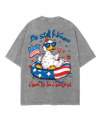 Be Still & Know Double Sided Unisex Washed Christian T-shirt