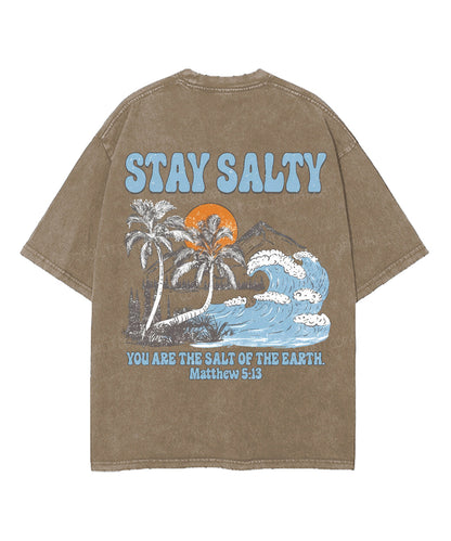 You Are The Salt Of The earth Double Sided Unisex Washed Christian T-shirt