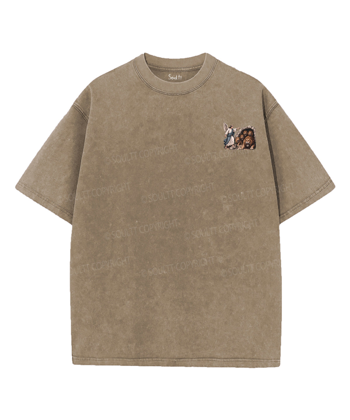We're Taming Lions Double Sided Unisex Washed Christian T-shirt