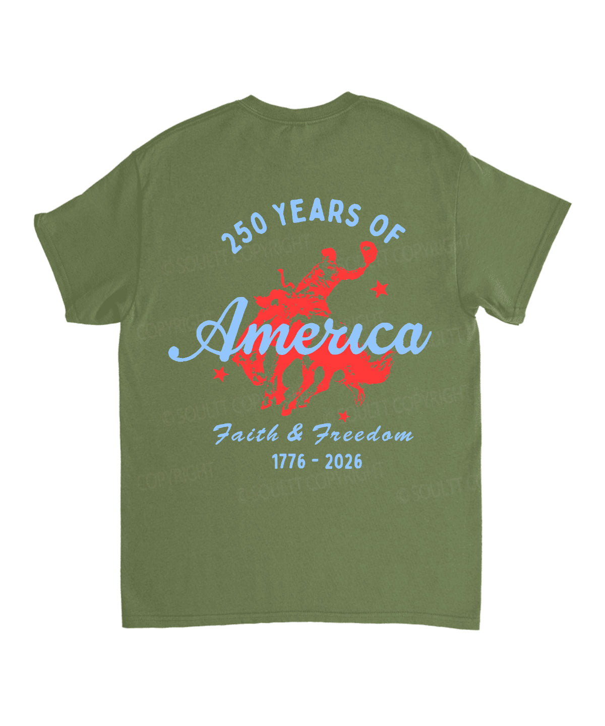 250 Years America Anniversary Double Sided Unisex Cotton Christian T-Shirt