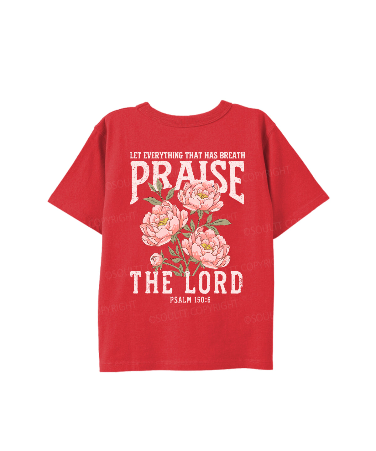 Kids Praise The Lord Double Sided Cotton Christian T-shirt