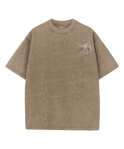 Faith • Freedom • Family Double Sided Unisex Washed Christian T-shirt