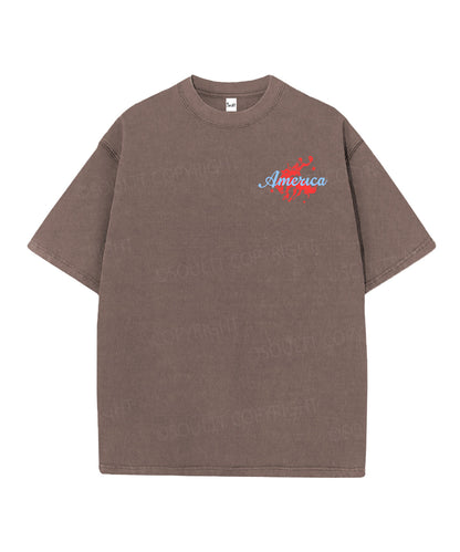 250 Years America Anniversary Double Sided Unisex Christian Washed T-Shirt & Shorts