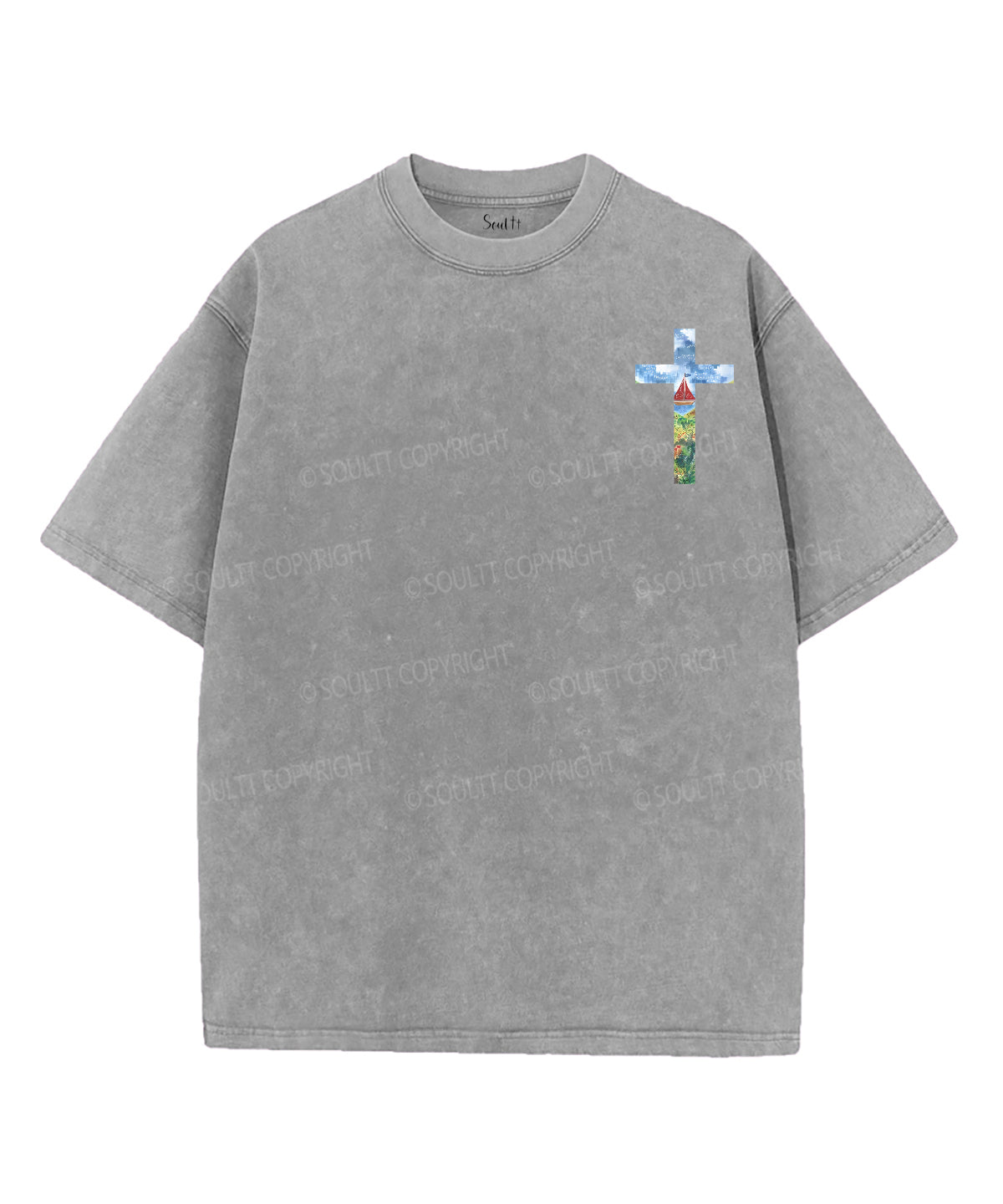 Fearfully And Wonderfully Made Double Sided Unisex Washed Christian T-shirt