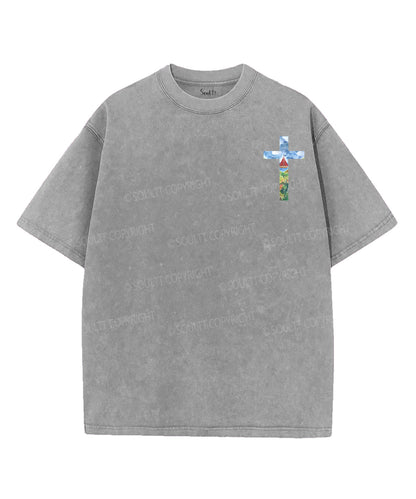 Fearfully And Wonderfully Made Double Sided Unisex Washed Christian T-shirt