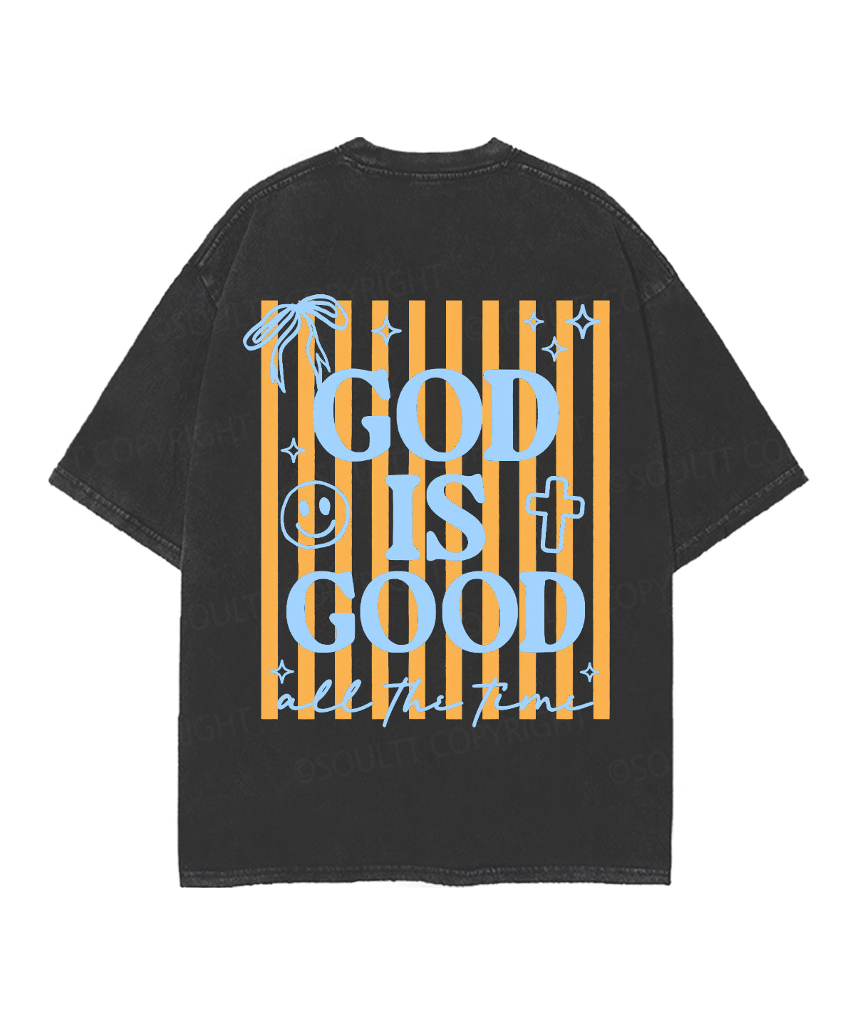 God Is Good All The Time Double Sided Unisex Christian Washed T-Shirt & Shorts