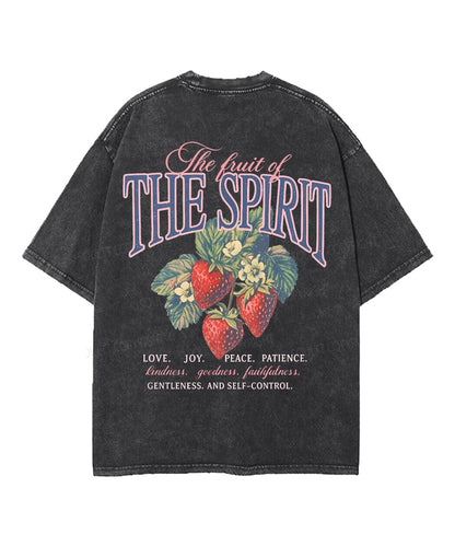Fruit Of The Spirit Double Sided Unisex Washed Christian T-shirt