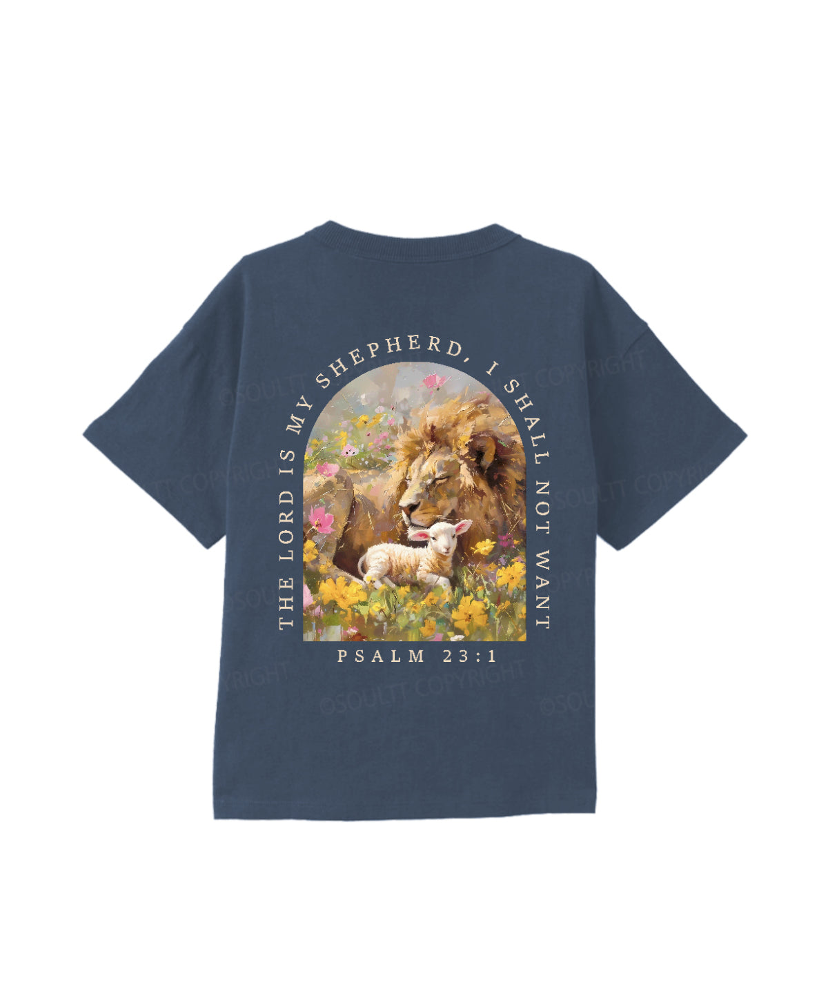 Kids The Lord Is My Shepherd Double Sided Cotton Christian T-shirt