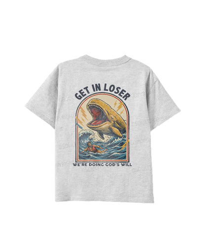 Kids We're Doing God's Will Double Sided Cotton Christian T-shirt