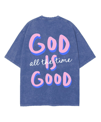 God Is Good Double Sided Unisex Washed Christian T-shirt