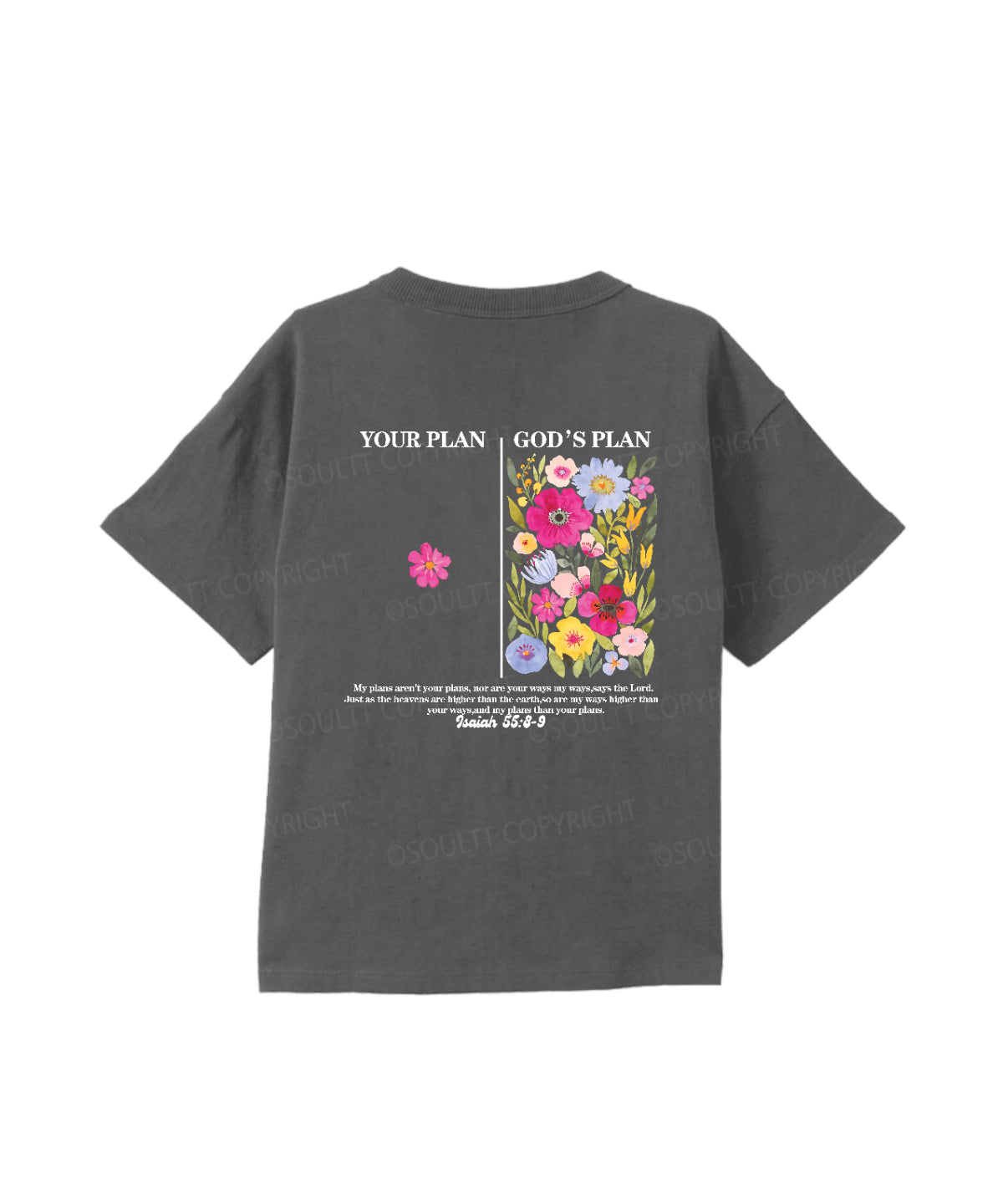 Kids Your Plan ＜ God's Plan Double Sided Cotton Christian T-shirt