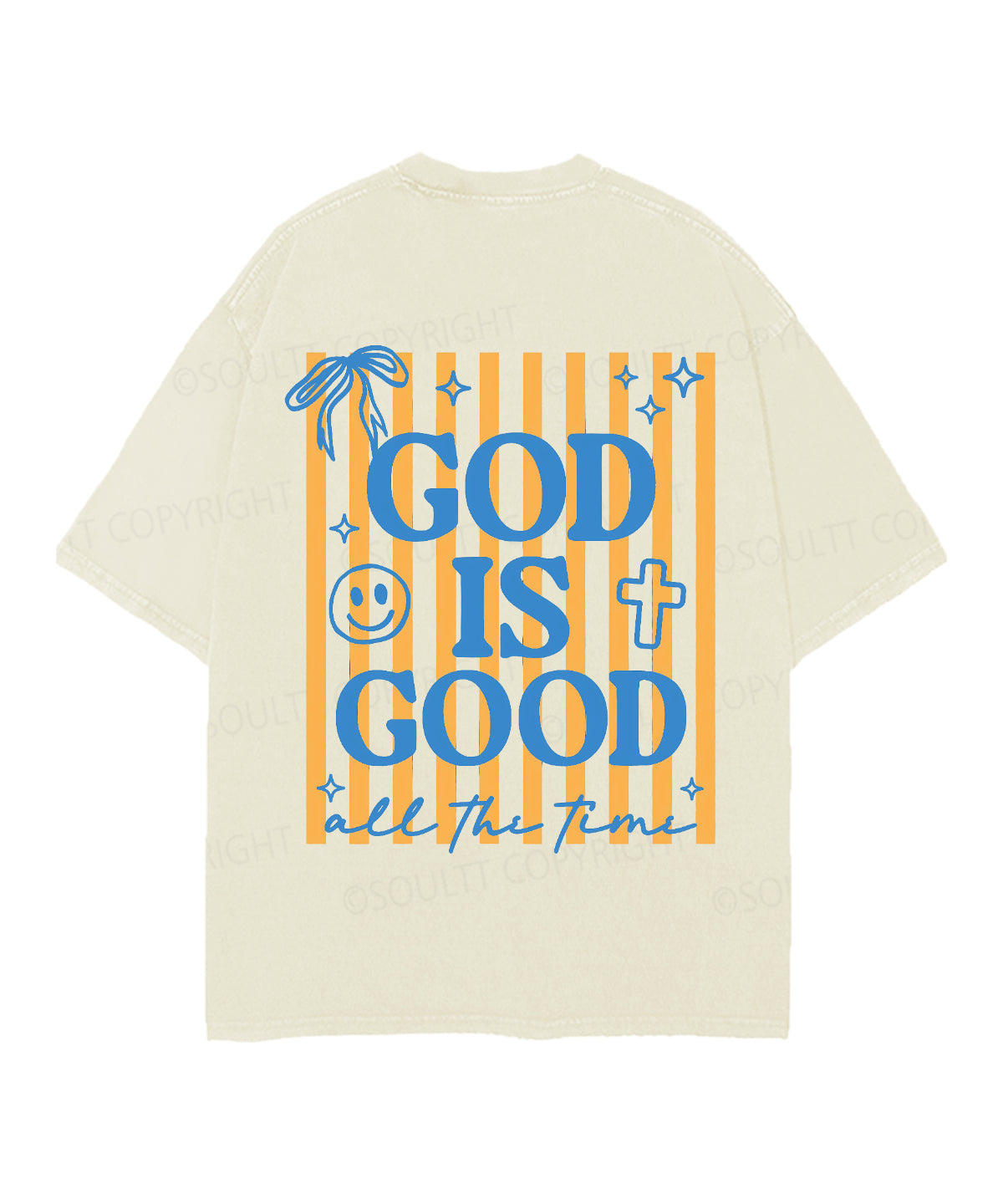 God Is Good All The Time Double Sided Unisex Christian Washed T-Shirt & Shorts