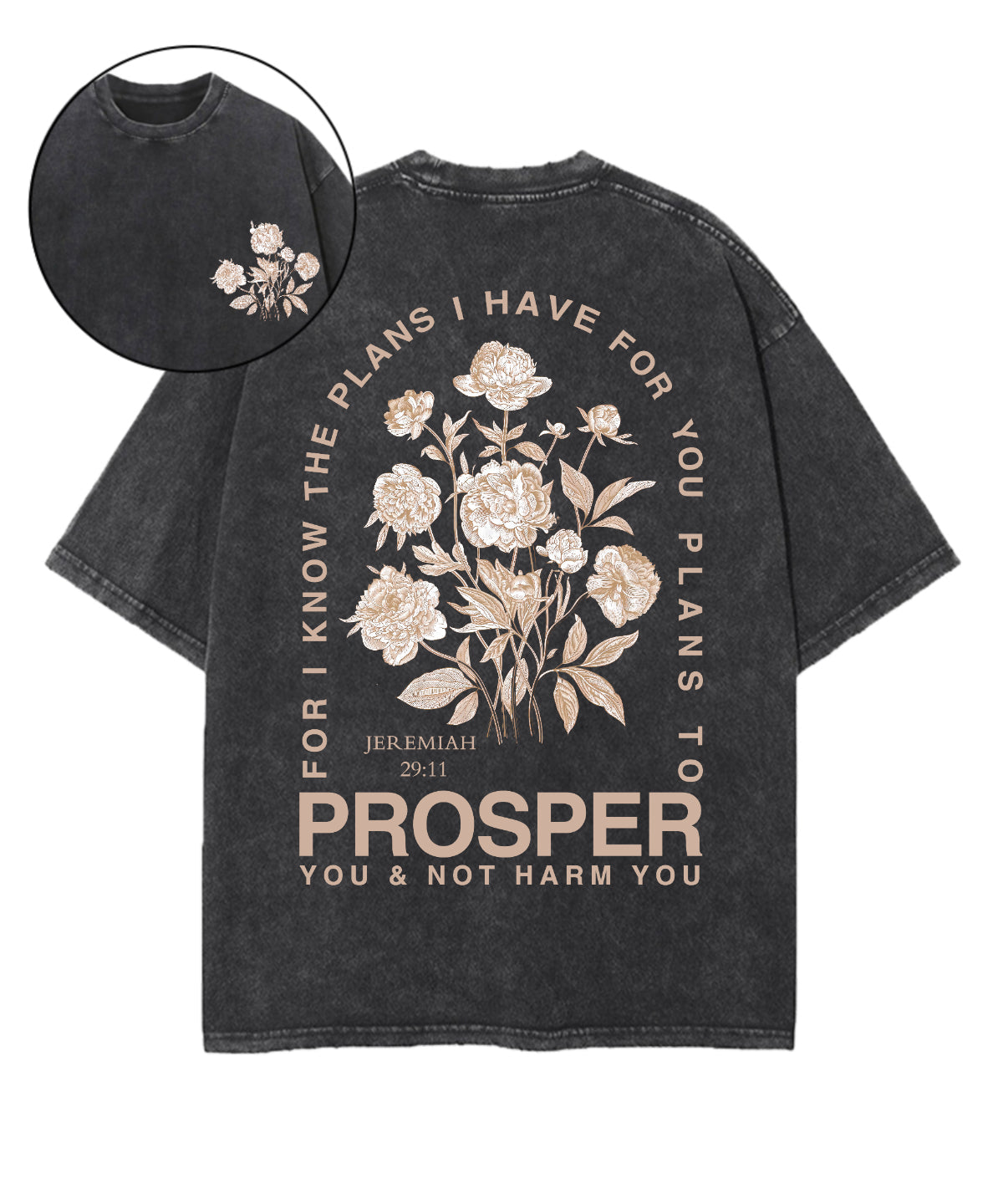 The Plans I Hane For You Double Sided Unisex Washed Christian T-shirt