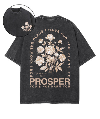 The Plans I Hane For You Double Sided Unisex Washed Christian T-shirt