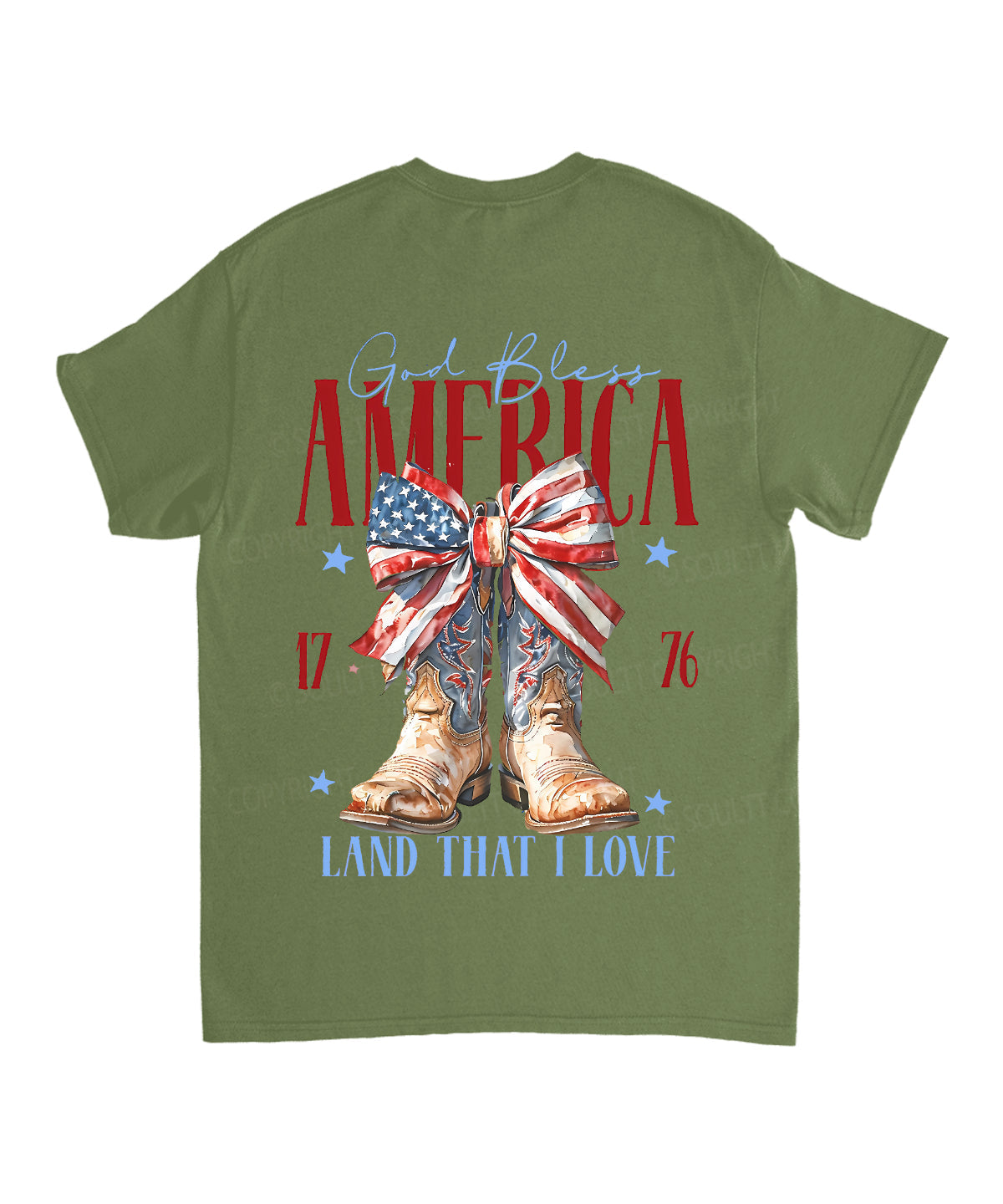 God Bless America Double Sided Unisex Cotton Christian T-Shirt