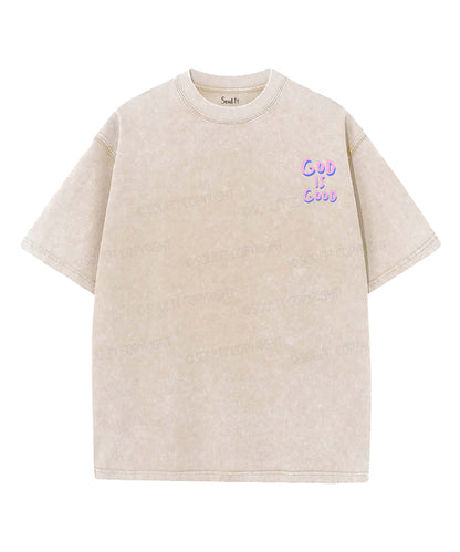 God Is Good Double Sided Unisex Washed Christian T-shirt