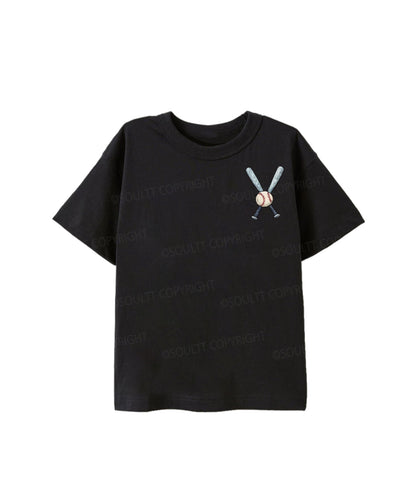 Kids Jesus And Baseball Double Sided Cotton Christian T-shirt