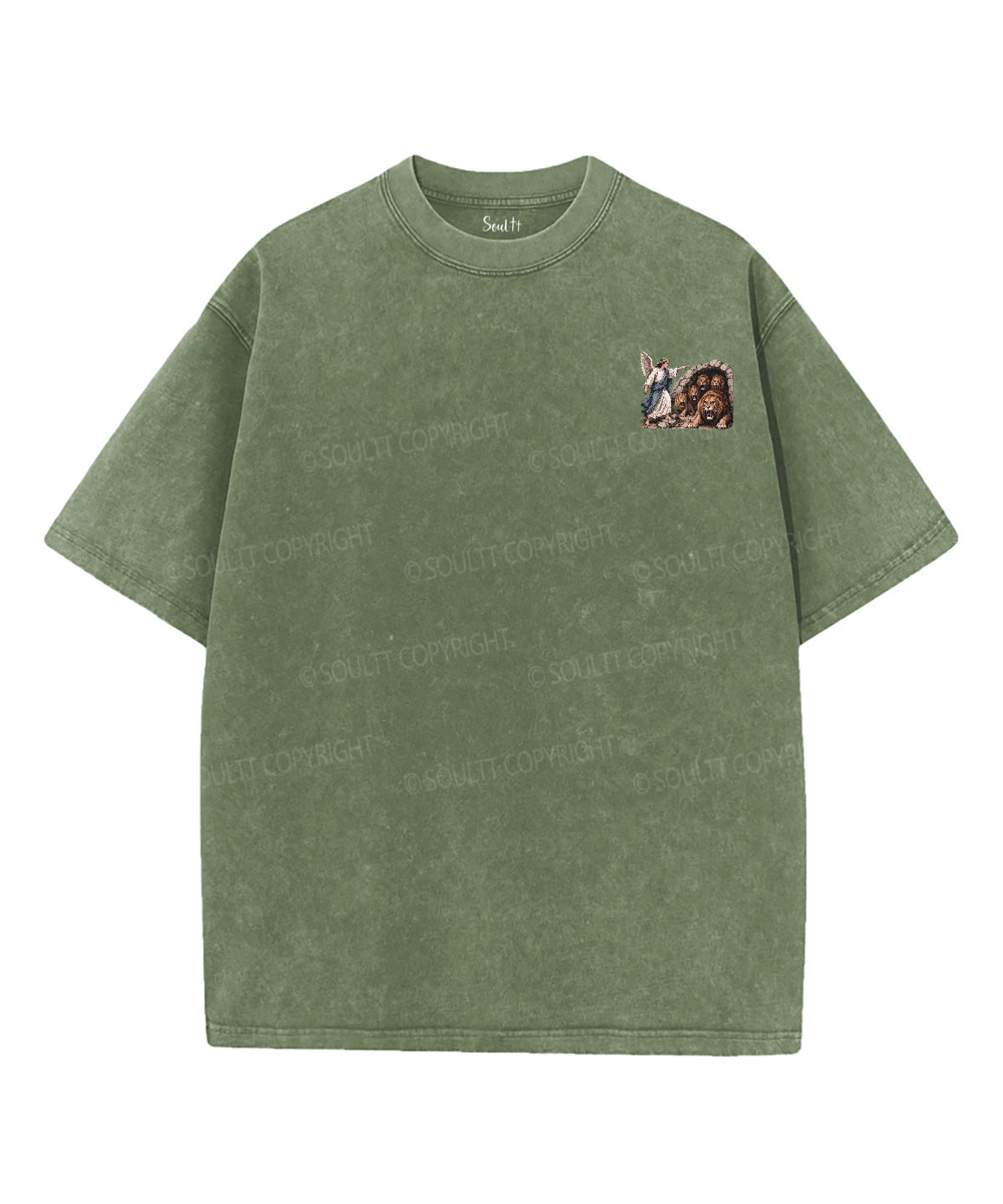 We're Taming Lions Double Sided Unisex Washed Christian T-shirt