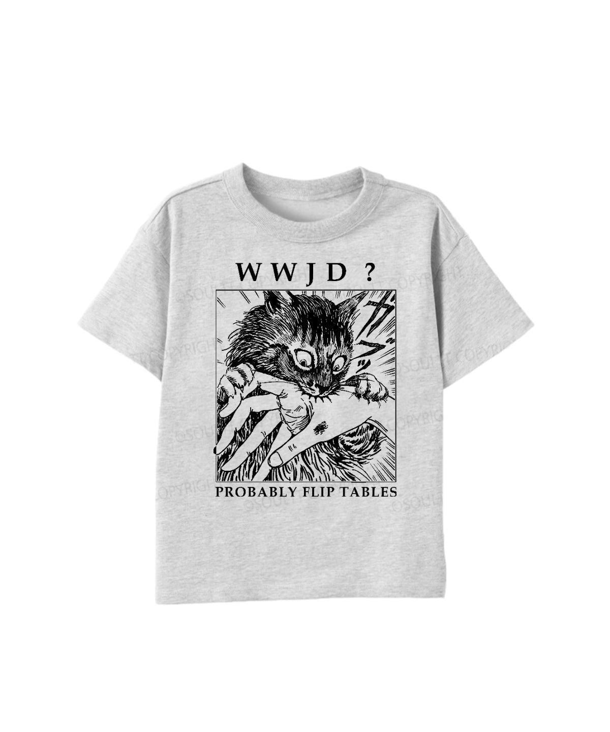 Kids WWJD? Probably Flip Tables Cotton Christian T-shirt