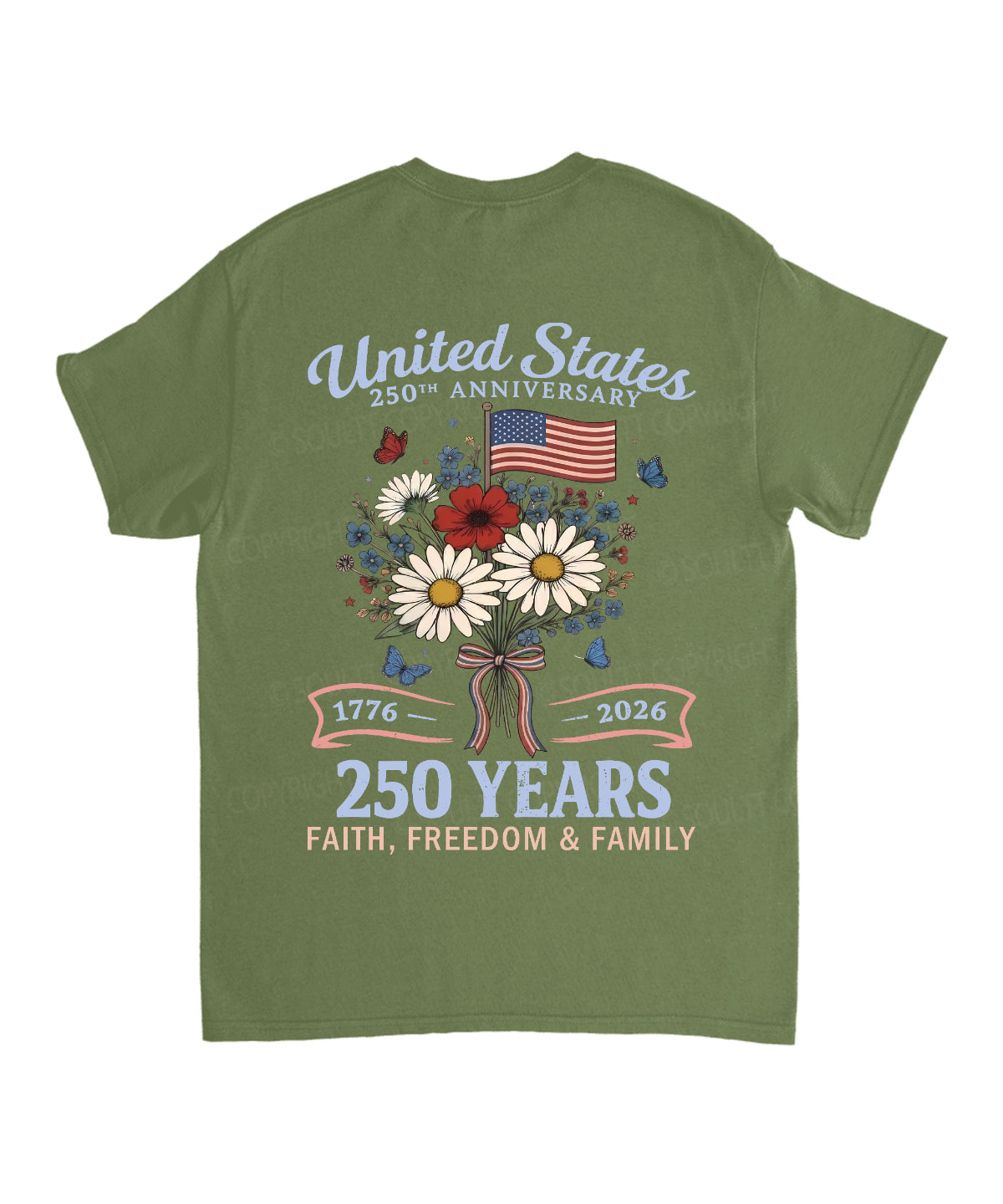 Faith Freedom Double Sided Unisex Cotton Christian T-Shirt
