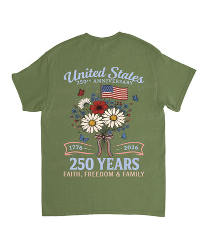 Faith Freedom Double Sided Unisex Cotton Christian T-Shirt