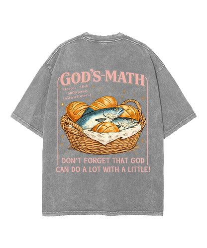 God Can Do A Lot With Little Double Sided Unisex Washed Christian T-shirt