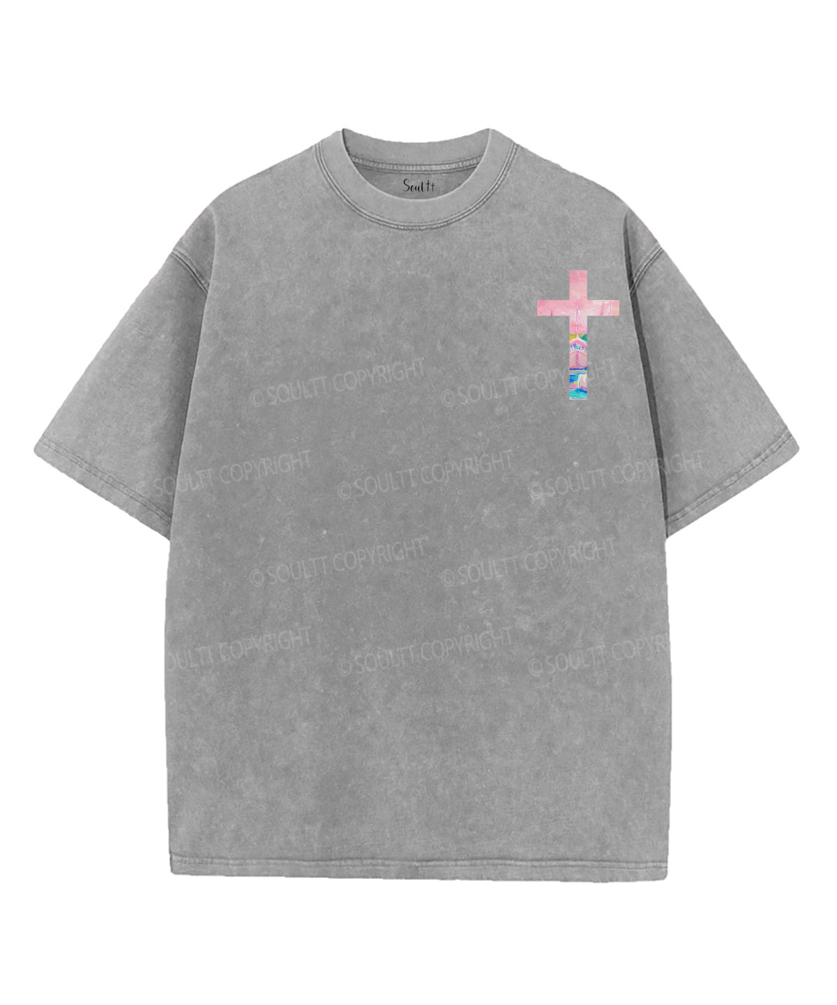 Life Is Better With Jesus Double Sided Unisex Washed Christian T-shirt