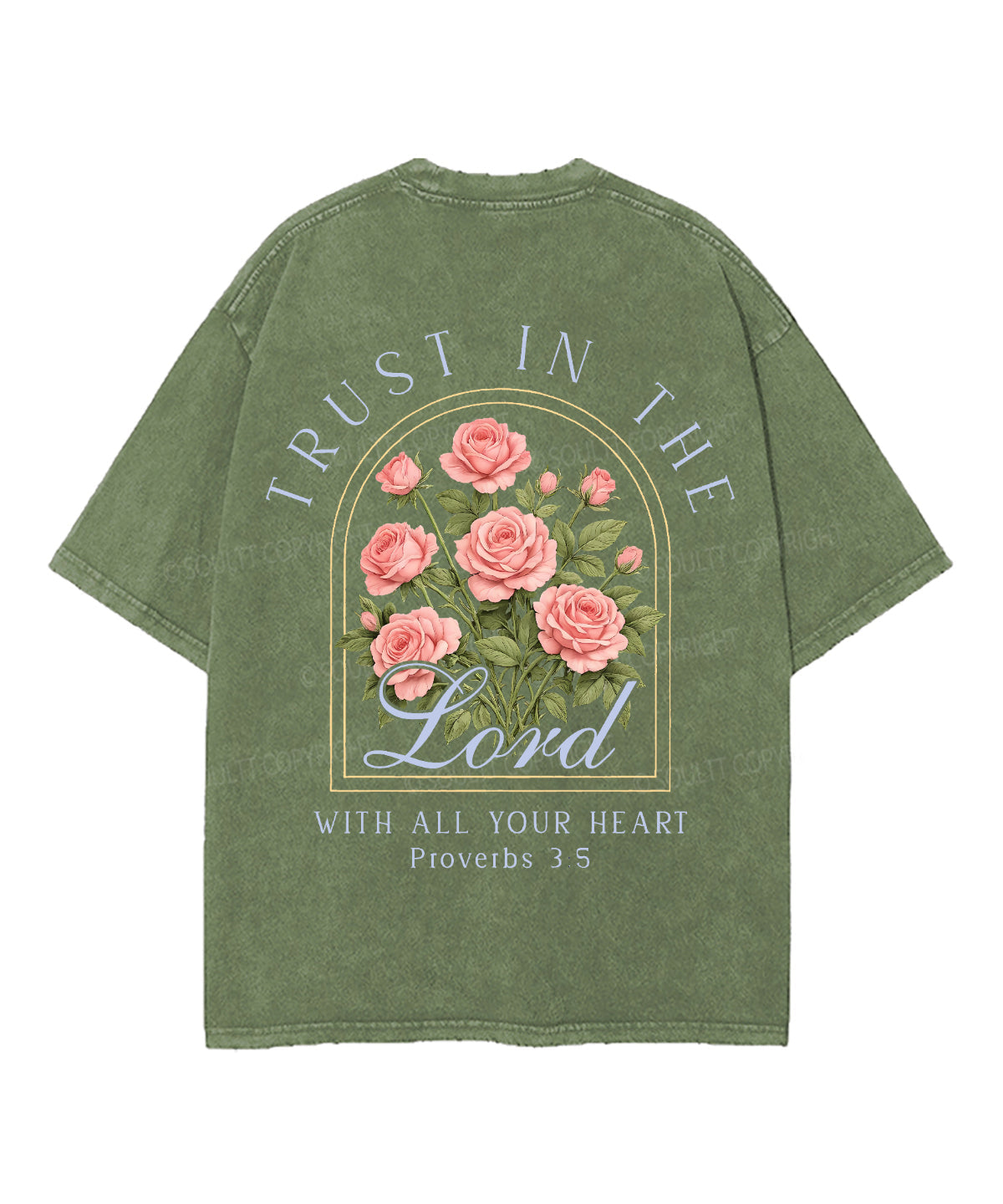 Trust In The Lord Double Sided Unisex Washed Christian T-shirt