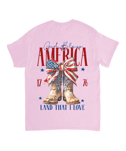 God Bless America Double Sided Unisex Cotton Christian T-Shirt