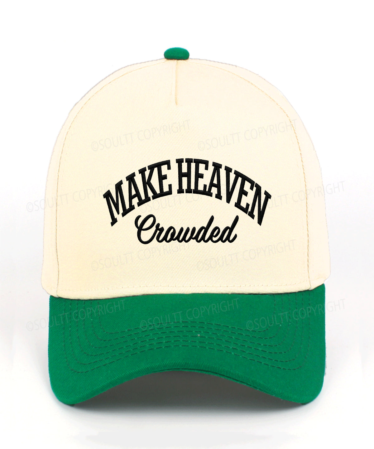 Make Heaven Crowded Embroidered Christian Trucker Hat