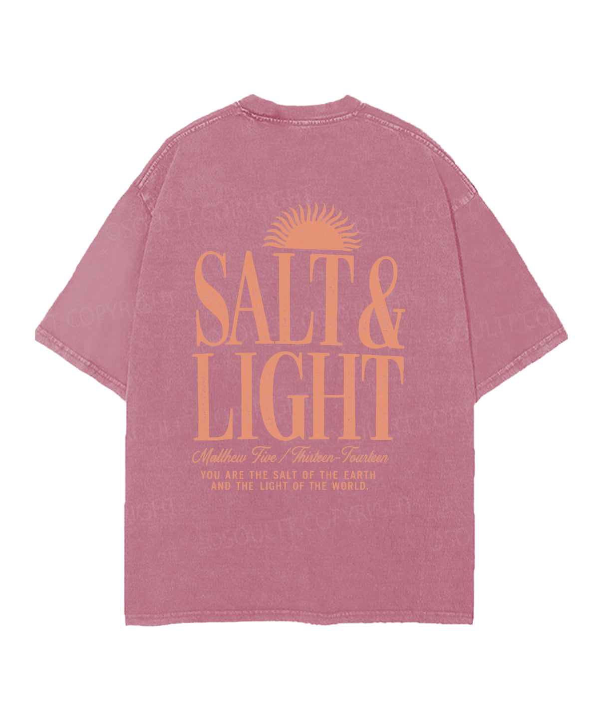 Salt & Light Double Sided Unisex Christian Washed T-Shirt & Shorts