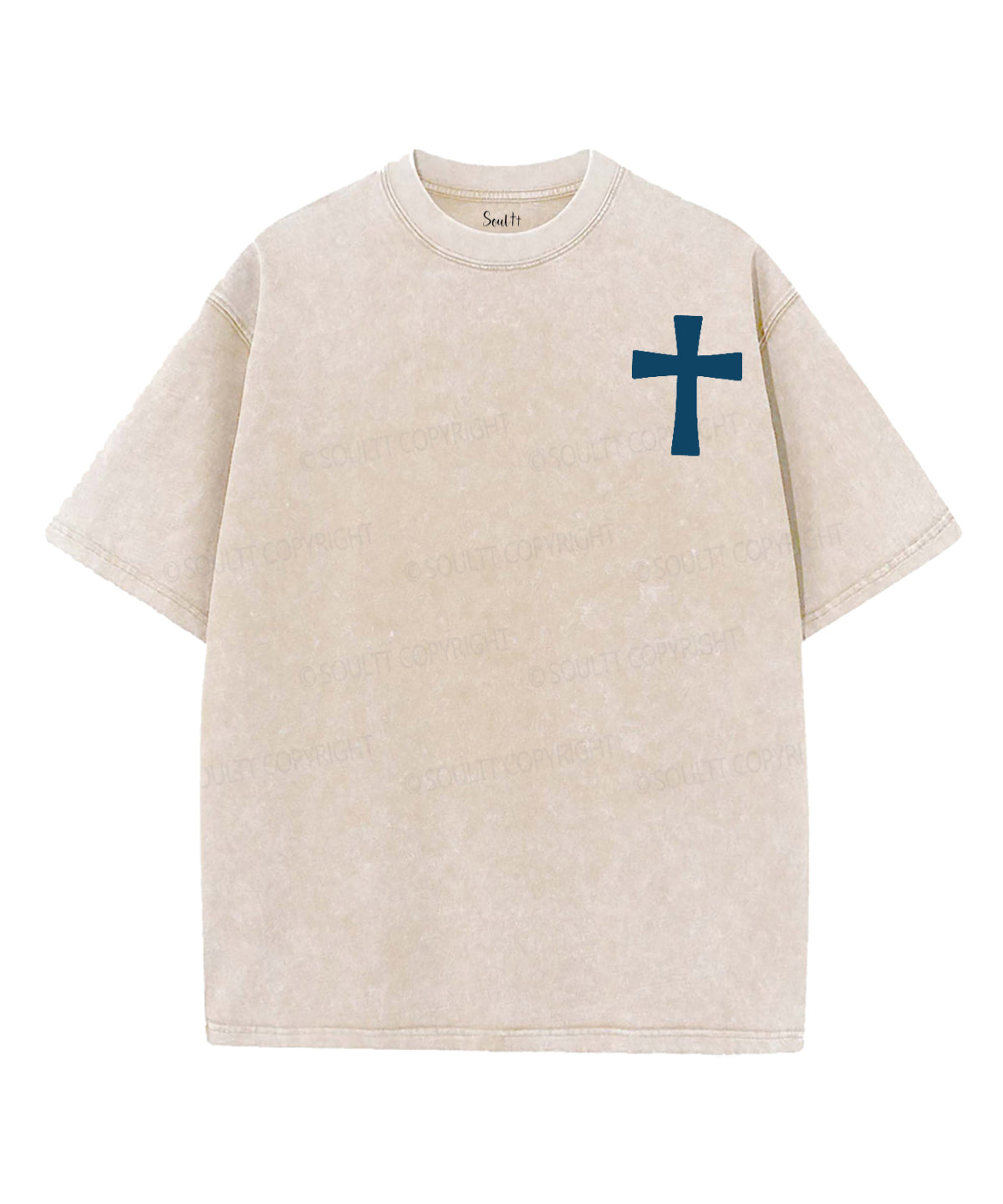 Blessed Is The Nation Whose God Is The Lord Double Sided Unisex Washed Christian T-shirt