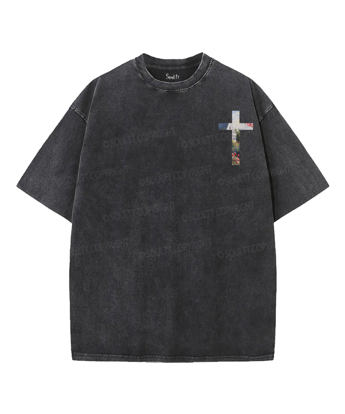 Christ Has Set Us Free Double Sided Unisex Washed Christian T-shirt