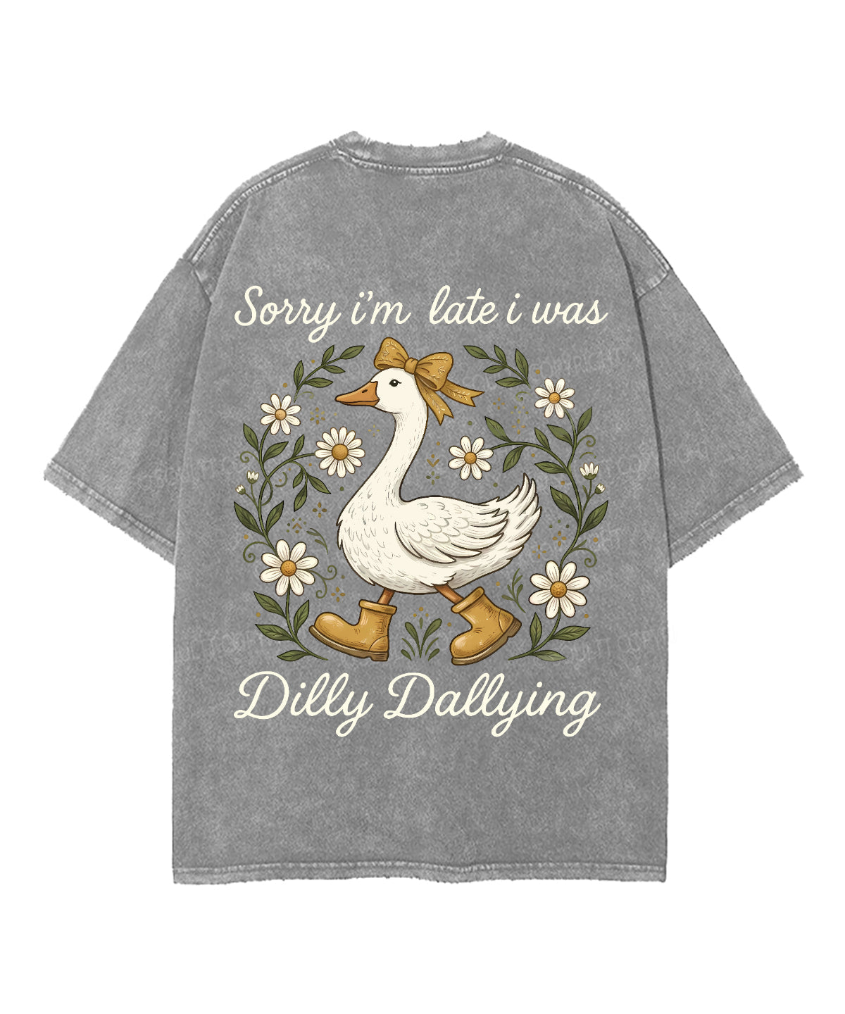 Sorry I’m Late, His Timing Not Mine Double Sided Unisex Washed Christian T-shirt