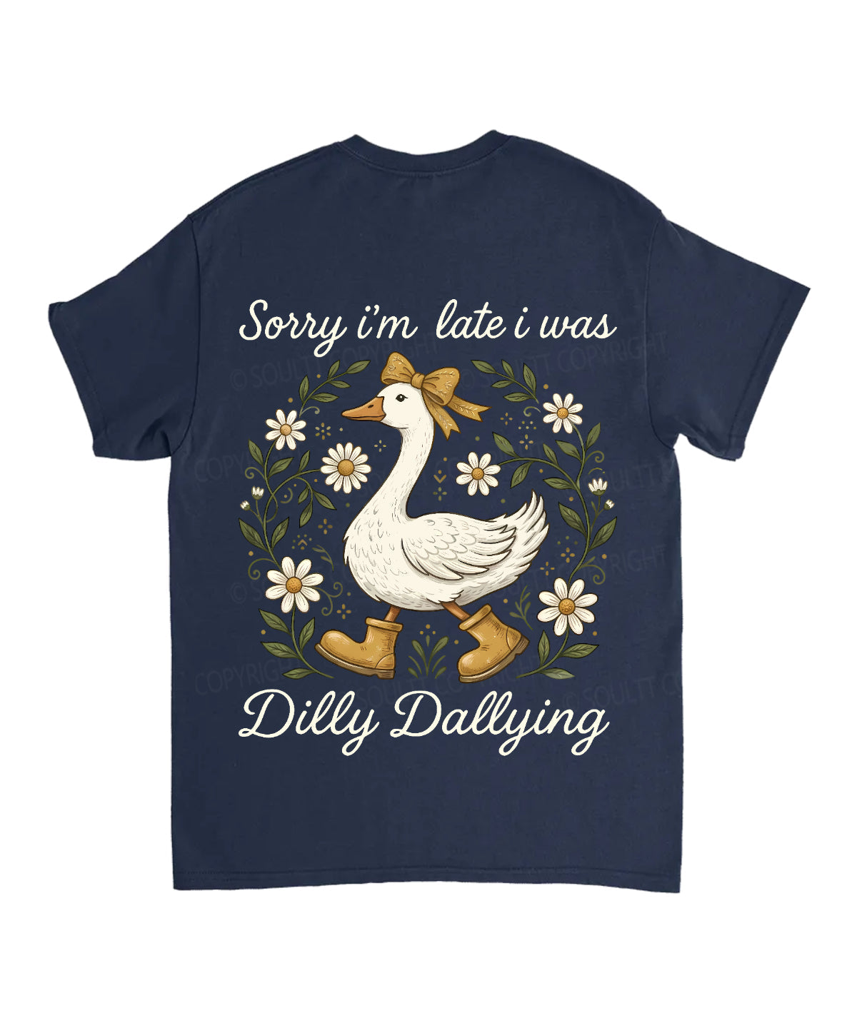 Sorry I’m Late, His Timing Not Mine Double Sided Unisex Cotton Christian T-Shirt