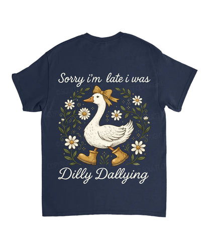 Sorry I’m Late, His Timing Not Mine Double Sided Unisex Cotton Christian T-Shirt