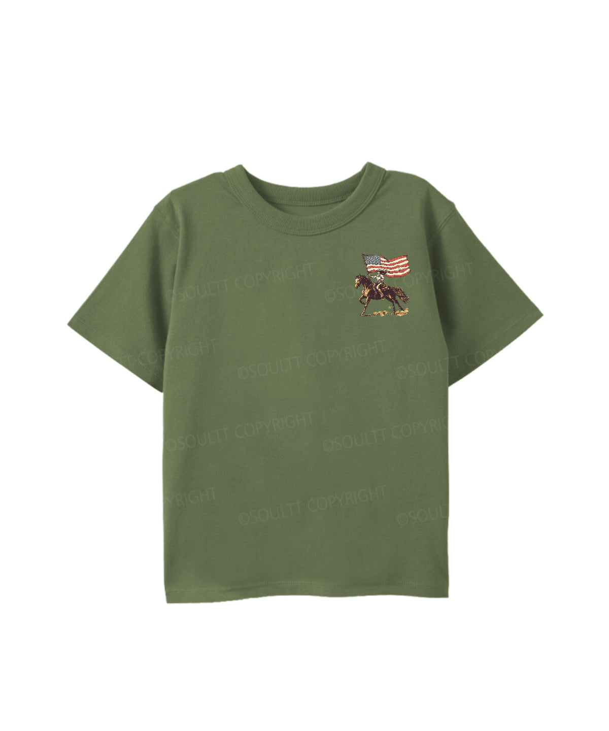 Kids One Nation Under God Double Sided Cotton Christian T-shirt